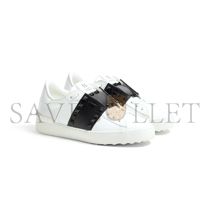 Va1e*ntin0 rockstud untitled sneaker in calfskin leather with tonal studs 7w2s0a01ltu_a01